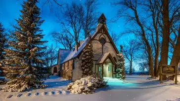 Church in Winter live wallpaper download