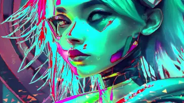 Girl Glitched live wallpaper download