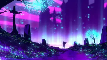 Samurai in Night City live wallpaper download