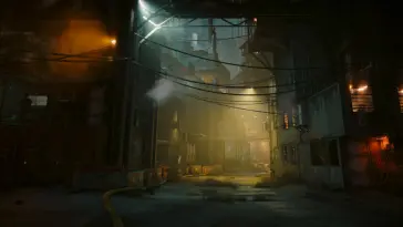 Street in Cyberpunk 2077 live wallpaper download