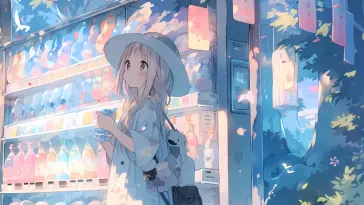 Anime Girl in Cap live wallpaper download