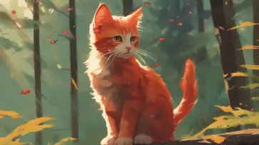 Cat in Autumn live wallpaper download