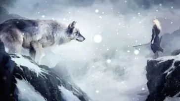 Wolf vs Girl live wallpaper download