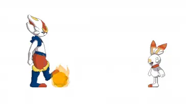 Cinderace and Scorbunny live wallpaper download