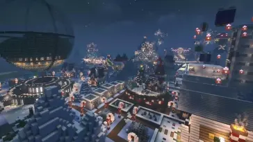 Minecraft on Christmas live wallpaper download