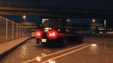 Skyline GT-R Near Bridge live wallpaper download