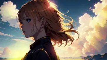 Anime Girl Near Mountains live wallpaper download