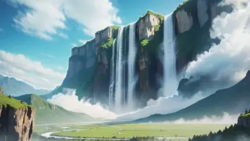 Cartoon Fantasy Waterfalls live wallpaper download
