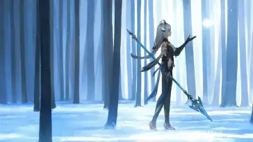 Shenhe's Frosty Forest Stroll live wallpaper download