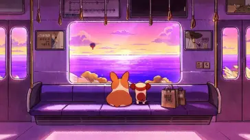 Doggies Train Travel live wallpaper download
