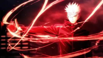 Gojo Satoru Prowess on a Red Ball (Jujutsu Kaisen) live wallpaper download