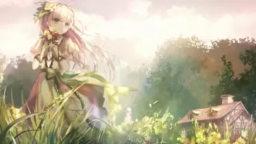 Fantasy Girl With Flowers live wallpaper download