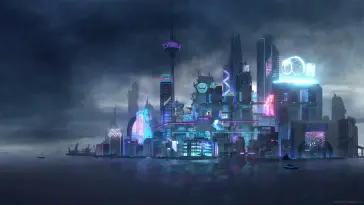 Neon Island City live wallpaper download