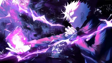 Gojo Satoru With Purple Lightning Effects (Jujutsu Kaisen) live wallpaper download
