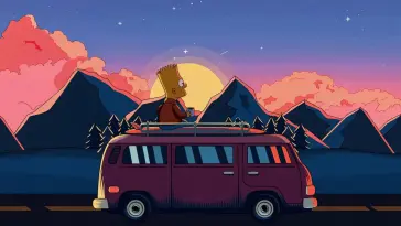 Bart Simpsons Travel Van live wallpaper download