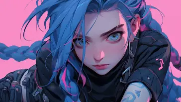 Jinx Face (Arcane) live wallpaper download