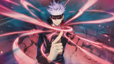 Gojo Showing a Purple Hollow Gestures by His Palm (Jujutsu Kaisen) live wallpaper download