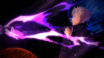 Gojo Satoru With a Glowing Purple Orb (Jujutsu Kaisen) live wallpaper download