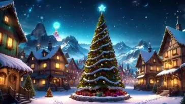 Christmas Tree in Town live wallpaper download