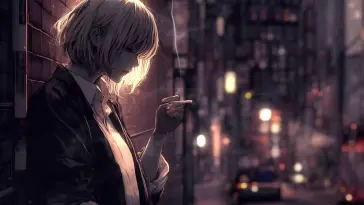 Anime Girl Smoking live wallpaper download