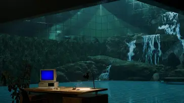Room With Waterfall live wallpaper download
