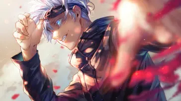 Smiling Satoru Gojo With Blue Eyes (Jujutsu Kaisen) live wallpaper download