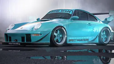Porsche 993 RWB Blue live wallpaper download