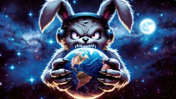 Angry Bunny in Space live wallpaper download