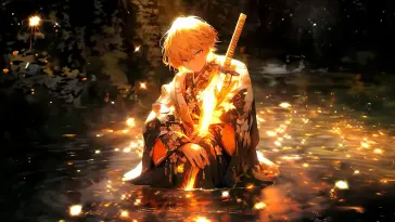 Zenitsu Golden Glow live wallpaper download