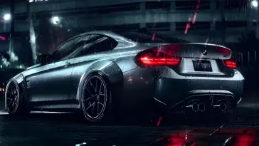 BMW M4 CS in Rain live wallpaper download