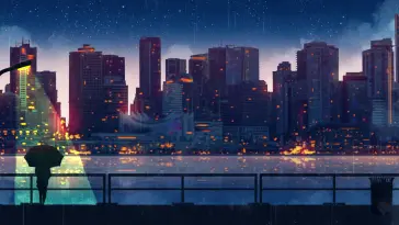 Rainy Night in City live wallpaper download