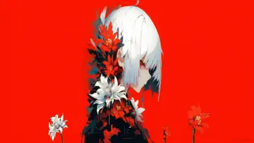 Anime Girl Amidst Flowers live wallpaper download