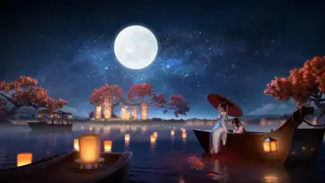 Boats Beneath the Moon live wallpaper download
