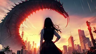 Anime Girl With Dragon live wallpaper download