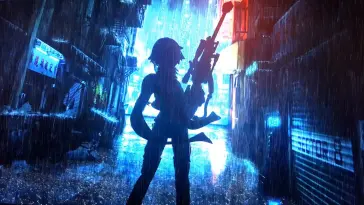 Sinon in the Rain City live wallpaper download