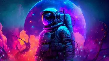 Neon Astronaut live wallpaper download