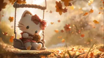 Hello Kitty's Fall Fiesta live wallpaper download