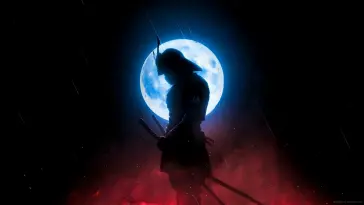 Azure Moon Samurai live wallpaper download