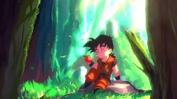 Kid Gohan in Forest live wallpaper download
