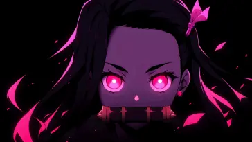 Nezuko With Glowing Eyes live wallpaper download