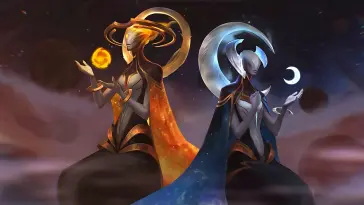 Golden and Silver Sisters (Legends of Runeterra) live wallpaper download