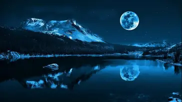 Blue Moonlight Lake live wallpaper download