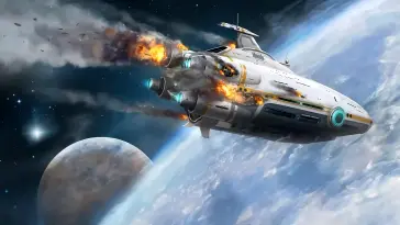 Damaged Space Ship live wallpaper download