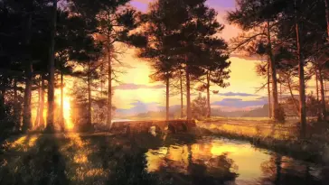 Sunset Over Lake live wallpaper download
