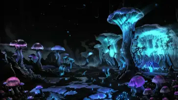 Glowing Mushrooms live wallpaper download