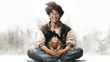 Akira Toriyama and Kid Goku live wallpaper download