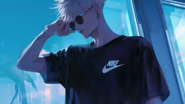 Gojo Wearing Nike live wallpaper download