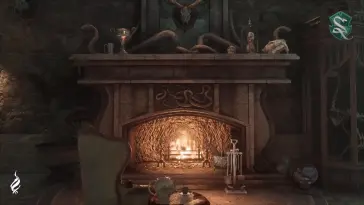 Fireplace in Slytherin (Hogwarts Legacy) live wallpaper download