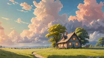 Small House in Forest live wallpaper download
