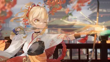 Yoimiya's Fiery Charm live wallpaper download